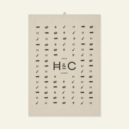 Hops & Chops Tea Towel